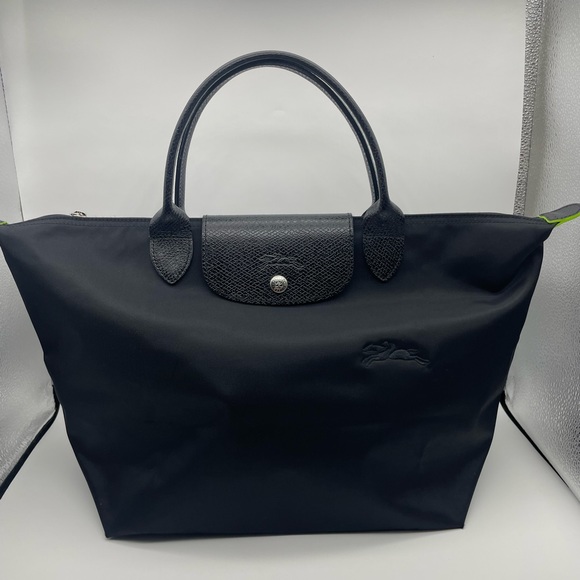 Longchamp Le Pliage Green Medium Top Handle Folding Tote Bag - Picture 2 of 11